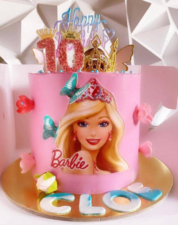 Barbie cake  Avec La Crème Bio, Fraîche , Faite Maison