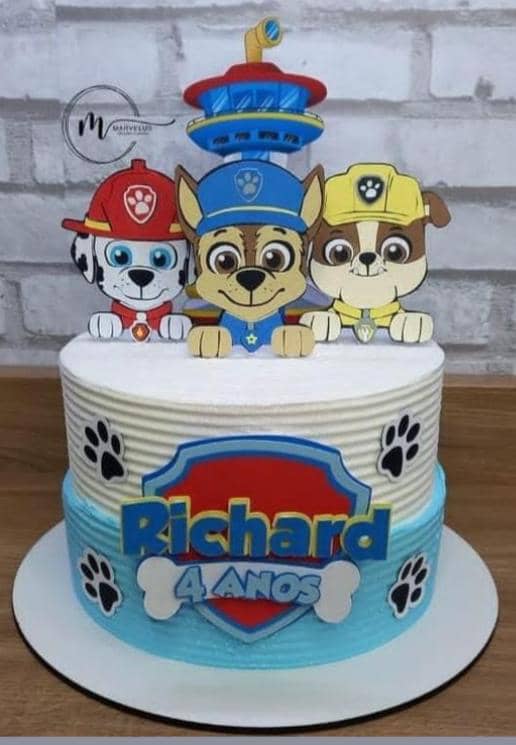 Paw patrol cake Avec La Crème Bio, Fraîche , Faite Maison